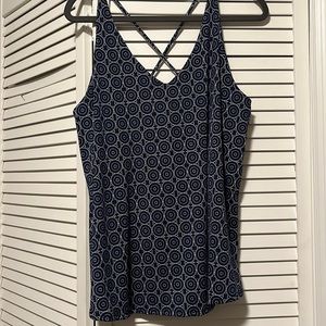 Never worn navy Papermoon L crisscross back tank, from Stitch Fix
